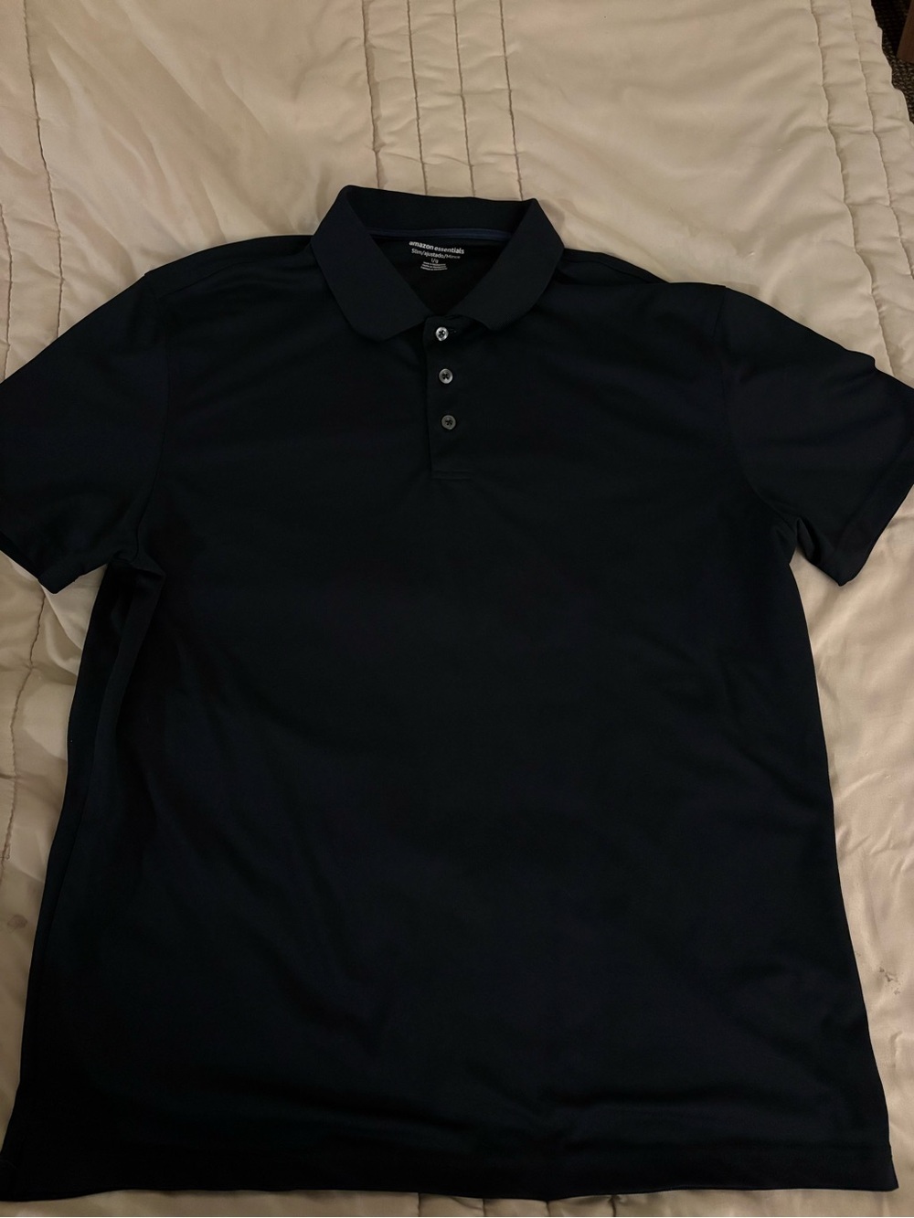 Amazon Essentials Men's Navy Short-Sleeve Polo